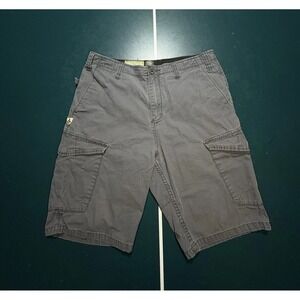 Vintage Volcom Scout Military Cargo Shorts Men's 34‎ Stone Gray Baggy Skater Y2K